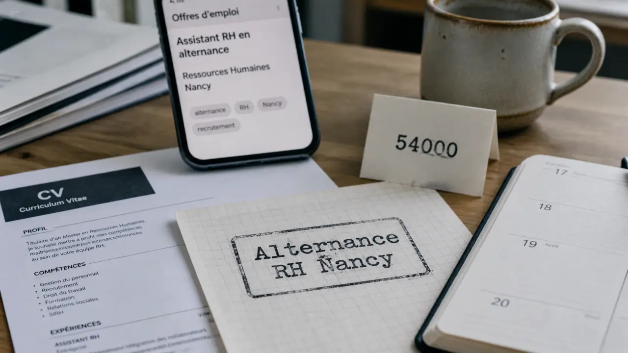 Alternance RH Nancy : CV sur bureau, carte 54000 et offres