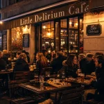 Little Delirium Café Nancy, terrasse près de la gare, façade et tables extérieures