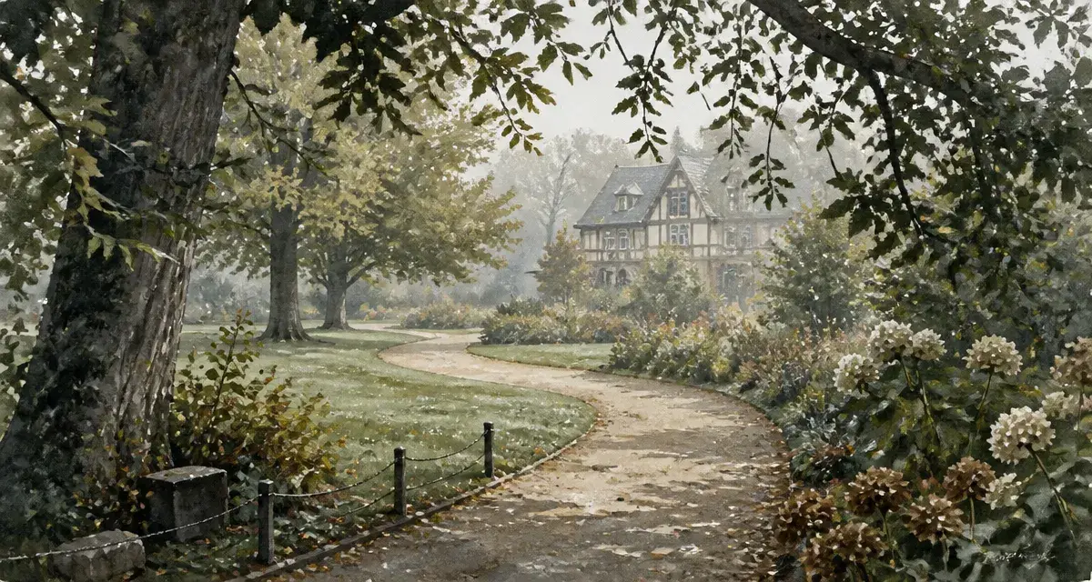 Parc Sainte Marie de Nancy, allées et arbres en ville
