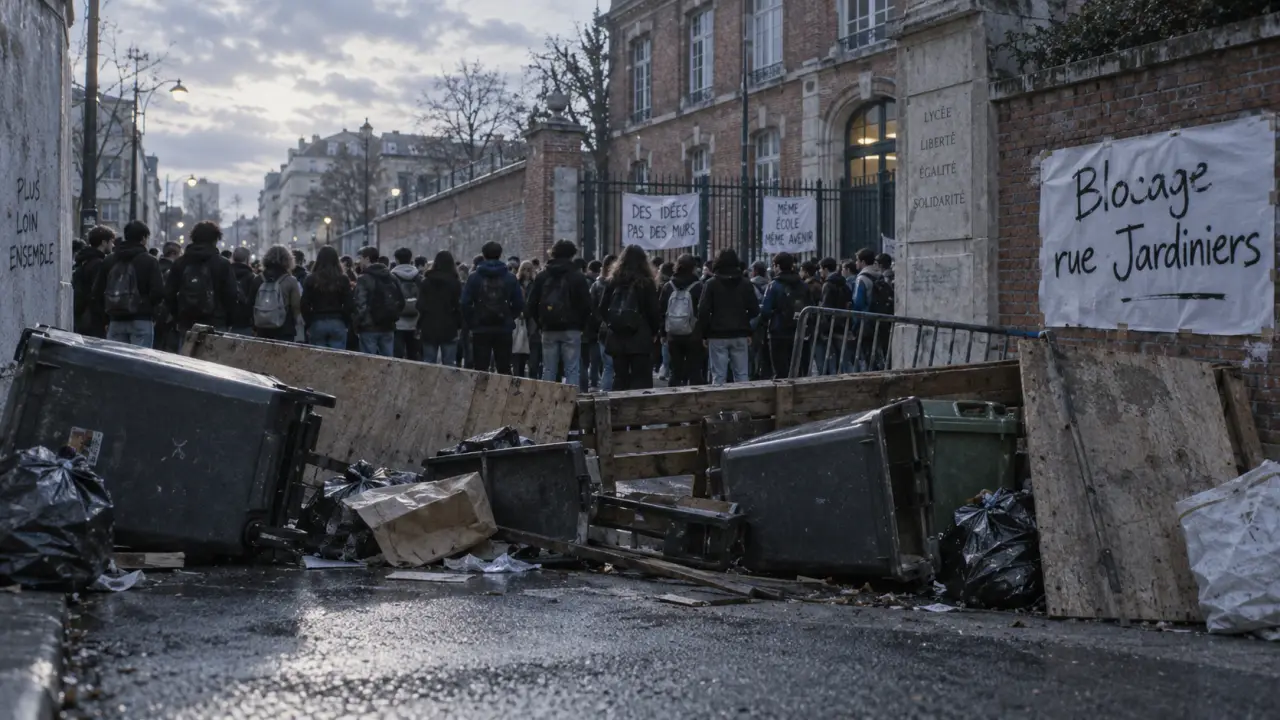 À Nancy, 350 lycéens bloquent les accès rue des Jardiniers