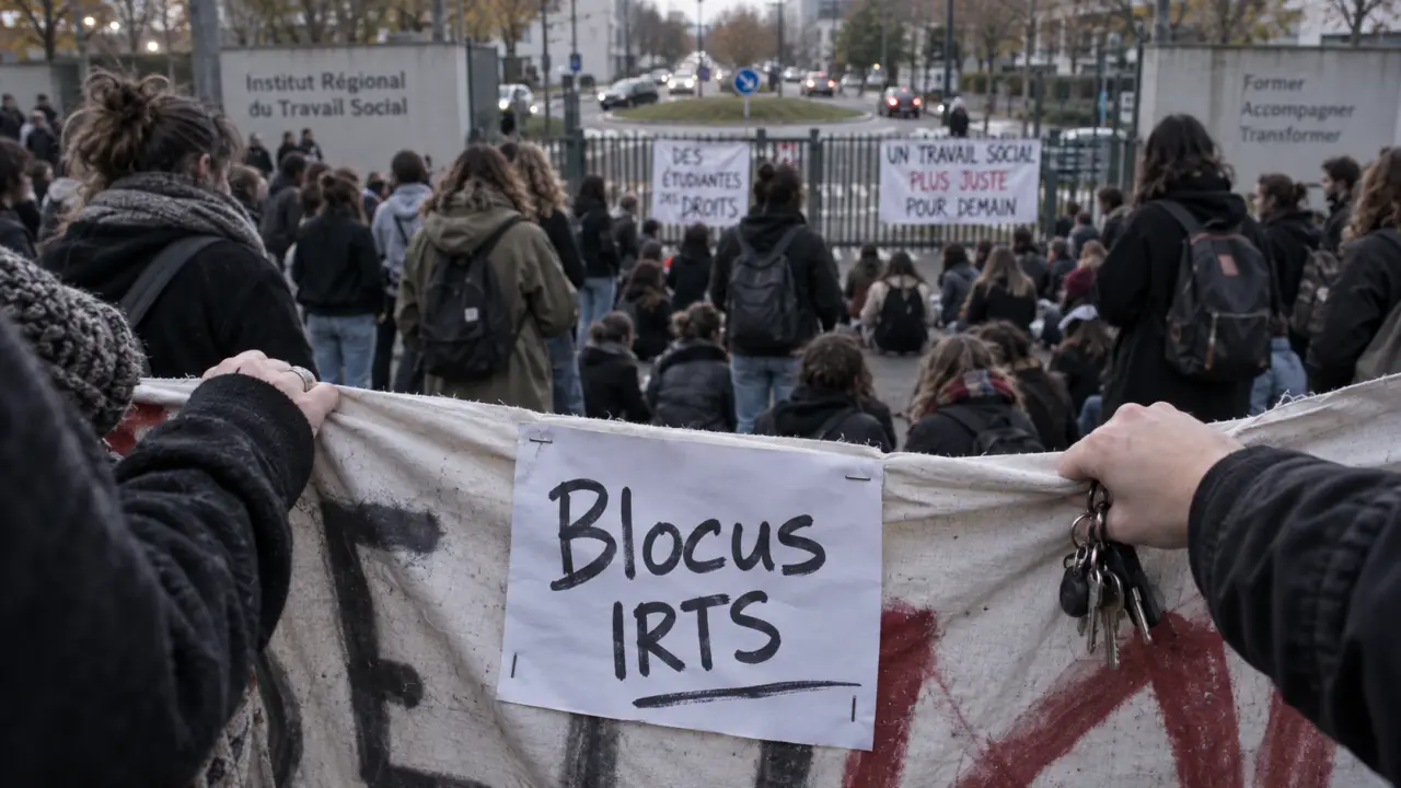 À Nancy, des étudiants de l’IRTS bloquent l’entrée de leur campus