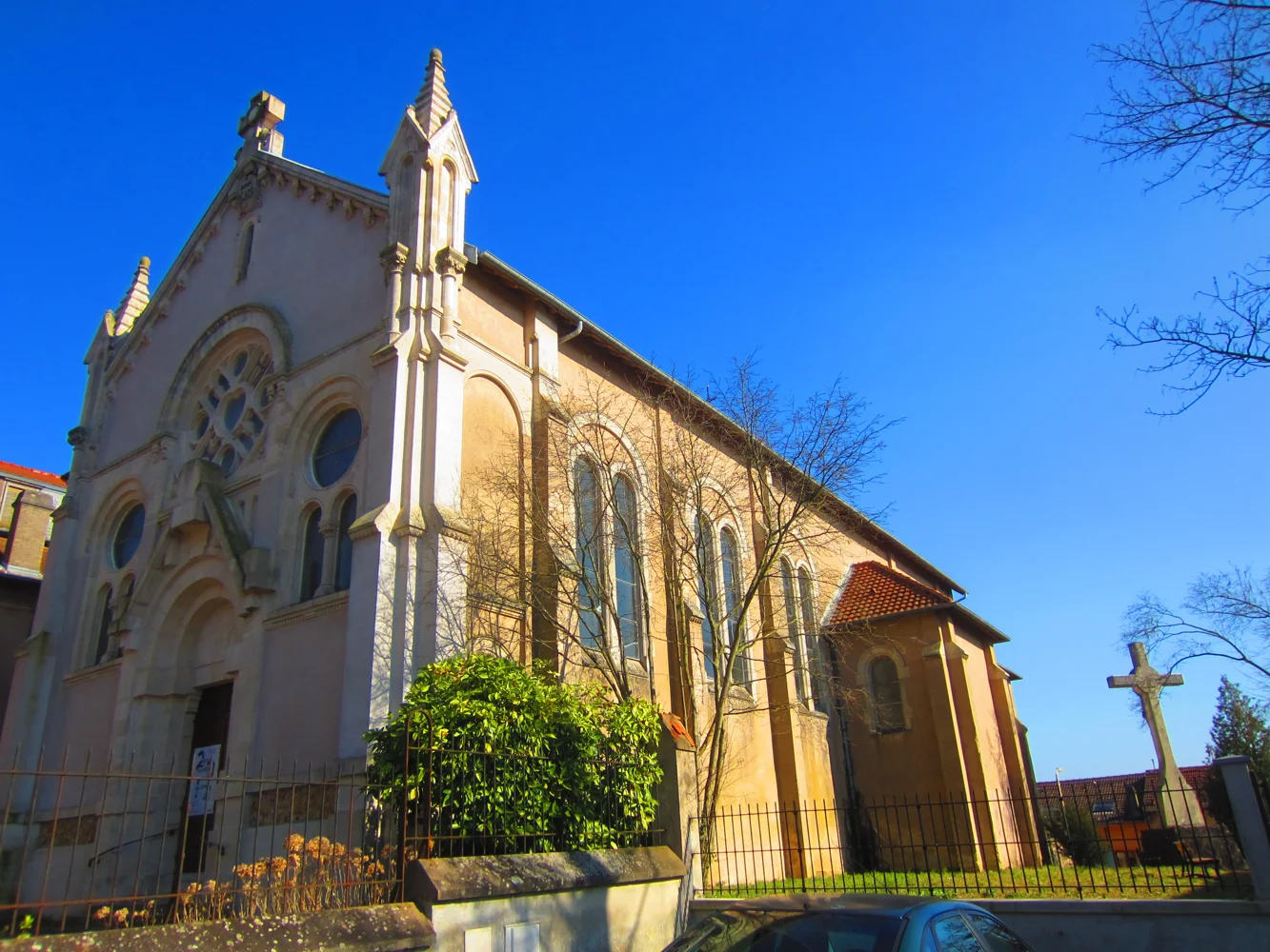 La chapelle de la Cure d’Air à Nancy, repère du secteur ouest. La photo montre la chapelle, pas l’école Saint-Sauveur.