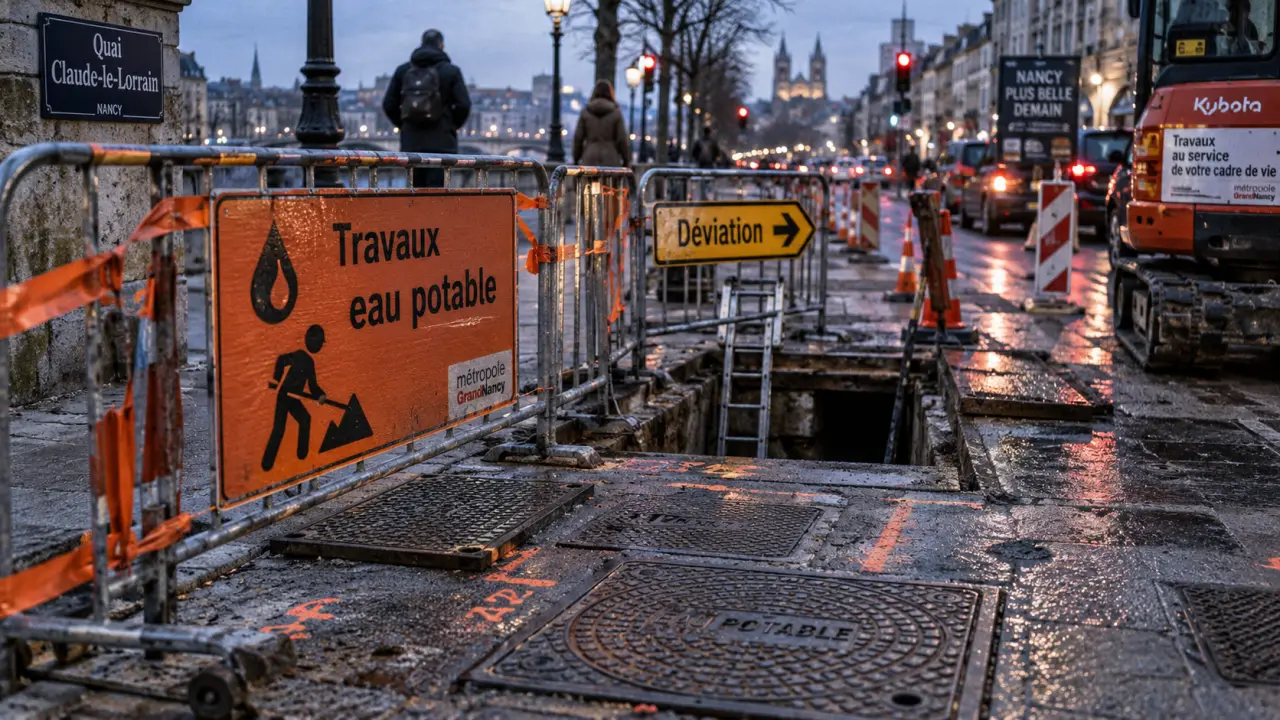 Travaux d’eau potable : circulation modifiée quai Claude-le-Lorrain
